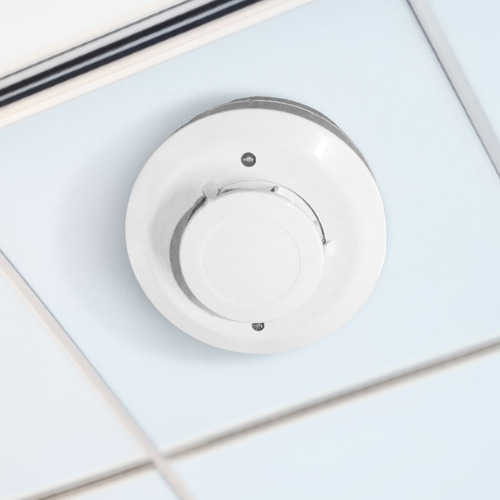 Detector De Aumento De Temperatura Con Alarma Led Para Techo Color Blanco