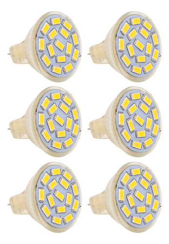 6 Bombillas Led Gu4, 270 Lm, 15 Led, De Bajo Consumo, Mr11