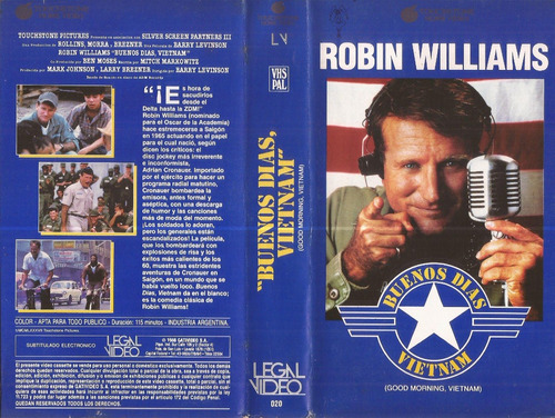 Good Morning Vietnam Vhs Robin Williams Forest Whitaker