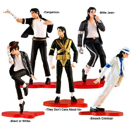 Michael Jackson Lote C 5 Mini Bonecos De 10cm