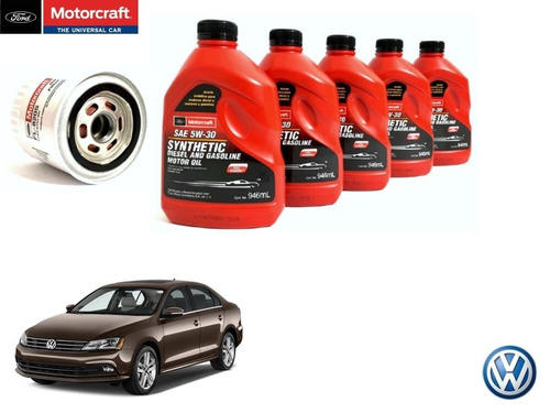 Kit 5w30 Sintético Jetta Mk6 2.0l T 2014 Motorcraft Original