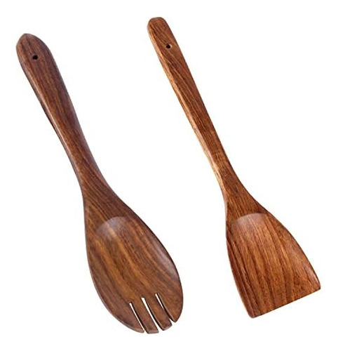 Lx Lekhx Cucharas De Madera Para Cocinar Antiadherentes, Esp