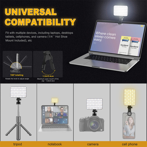 Luz Led P Para Videoconferencia Para Smartphone Con Clip