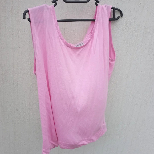 Remera Rosada Zara Con Espalda Abierta Escote Redondo 