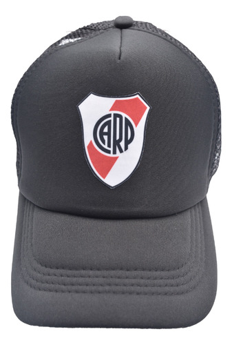 Gorra Trucker Futbol River Negra Y Roja Ajustables 