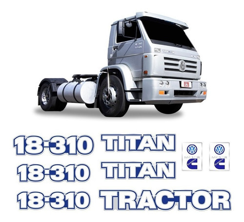 Kit Adesivo 18-310 Titan Tractor Caminhão Volkswagen Cummins