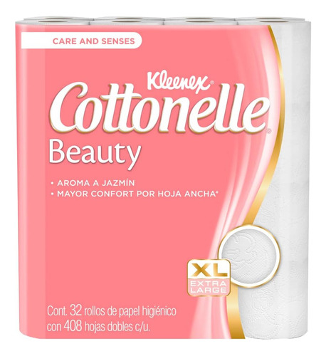 Kleenex cottonelle beauty jazmin 32 rollos papel higiénico