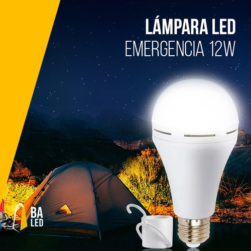 Lampara Led Emergencia 12w 3 Horas Autonomia Frio Mfull