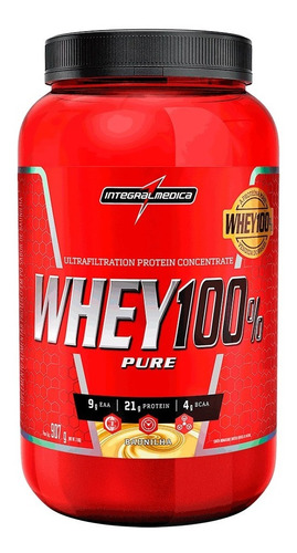 Suplemento en polvo Integralmédica  WHEY 100% Whey 100% Pure proteínas sabor vainilla en pote de 900g