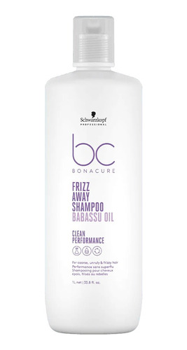 Shampoo Antiescrespamiento 1000ml Schwarzkopf Frizz Away Bc