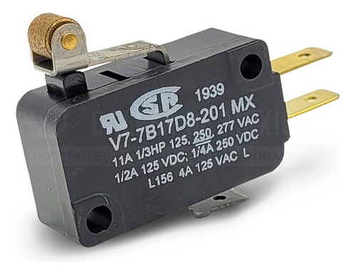 Interruptor Serie V7, Pulsador C/rodaja, V7-7b17d8-201.
