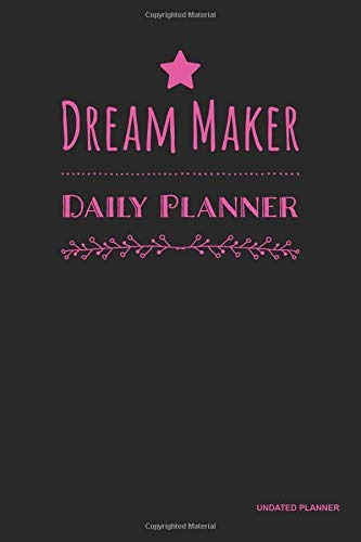 Dream Maker Daily Planner Undated Planner Pink, Vision Board