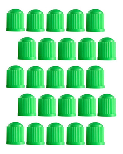 25x Tapas De Válvula De Vástago De Neumático Para Verde