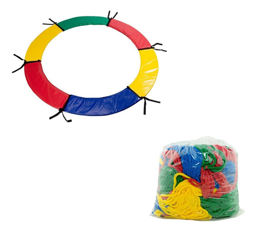 Kit Protetor De Molas + Rede Para Cama Elástica 2,30m