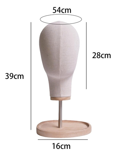 Cabezal Para Hacer Pelucas Con Base De Madera Y Secar