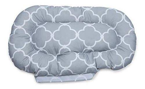 Imagen 2 de 4 de Boppy Cojín De Embarazo Total Body Glacier, Color Gris