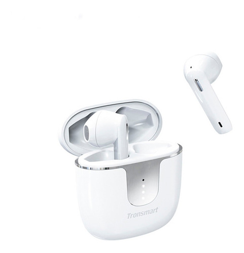 Audífono in-ear gamer inalámbrico Tronsmart Onyx Ace blanco con luz LED