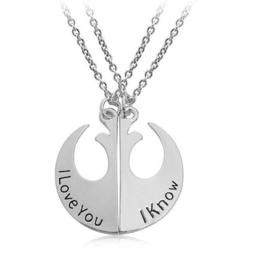 Collar Pareja Te Amo Lo Sé Star Wars Han Solo Princesa Leia