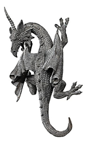 Diseño Toscano Cornudo Dragón De Devonshire Escultura De Par