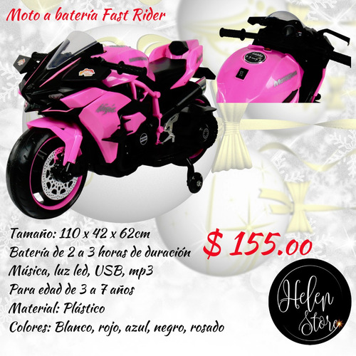 Moto A Bateria Para Niños De 3 A 7 Años