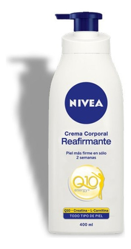  Crema Corporal Reafirmante Nivea Q10 Energy Piel Firme 400ml