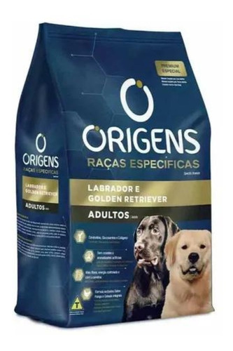 Ração Origens Cães Adultos Labrador Golden Retriever 15kg