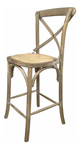 Banqueta Cross Madera Linea Vintage Importada 65cm Outlet
