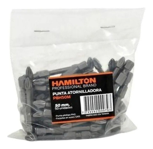 Puntas Atornilladoras Phillip 50mm Ph2 Hamilton Pbh50m X50 U