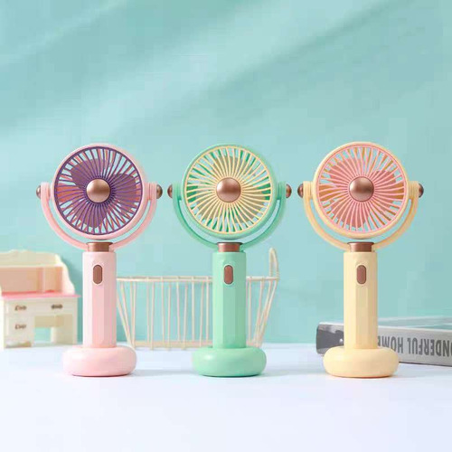 Mini Ventilador Portátil Usb Tipo-c Silencioso De Mano/ Mesa Rosa