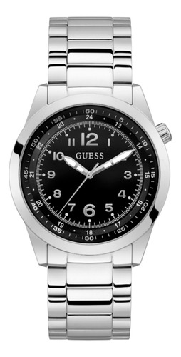 Reloj Guess Hombre Caballero Casual Max 2 Color de la correa Plateado Color del bisel Plateado Color del fondo Plateado