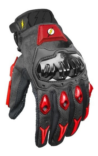 Guantes Para Moto Kov Dc Comics Súper Héroes Y Villanos Color Flash Talla 2X