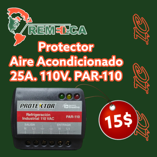 Protector Ic Aire Acondicionado Bornera 25amp 110v Par-110