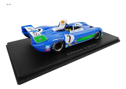 Matra Ms670 B 1974 Ganador Le Mans Spark Escala 1/43 Azul