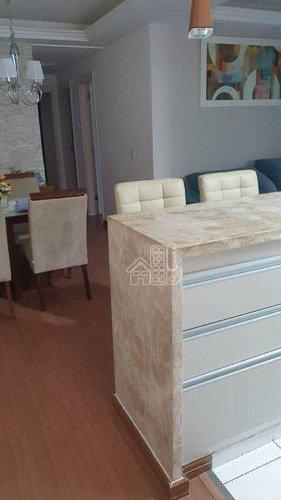 Apartamento Com 3 Dormitórios À Venda, 77 M² Por R$ 340.000,00 - Maria Paula - São Gonçalo/rj - Ap4303