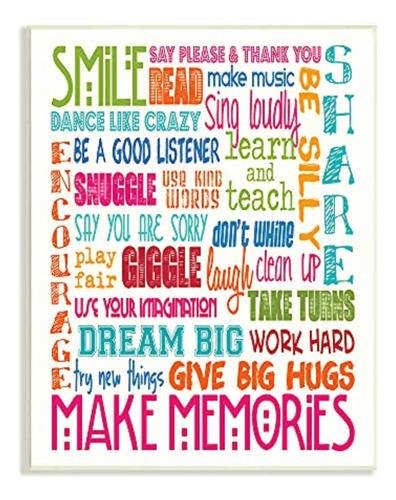 The Kids Room Smile Make Memories Wall Decor, Rainbow