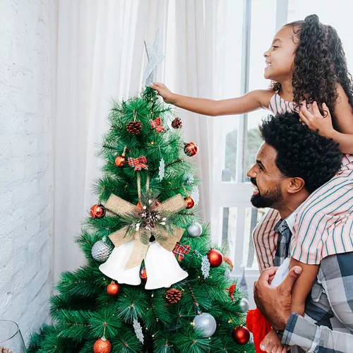 Árvore de Natal Jingle Bell,Sino de Ferro Suspenso de Natal de