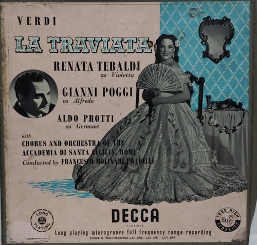 Verdi - Renata Tebaldi, Gianni Poggi  La Traviata Lp X 3