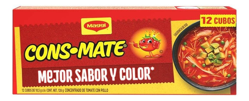 3 Pza Concentrado De Tomate Maggi Consomate Con Pollo 12 Cub