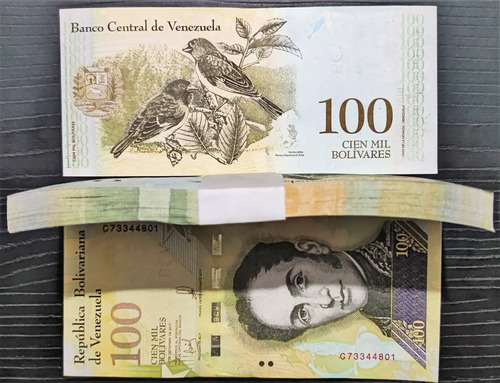 Fajo 100.000 Bolivares Fuertes 2017 Unc