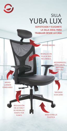 Silla Profesional Yuba Lux - Oficina Sillon Escritorio