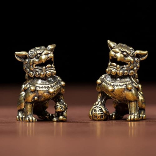 . 1 Par De Estatuas De Leones Guardianes De Perros Fu 2024