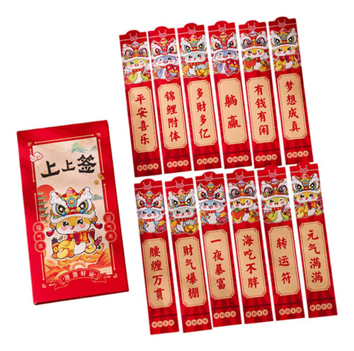 12pçs Envelopes Vermelhos Festival Lunar Tradicional