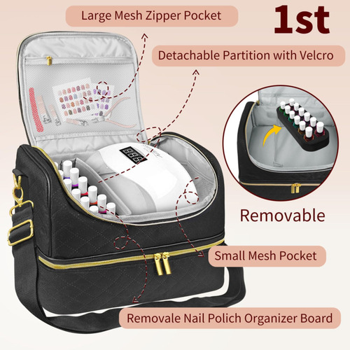 Nail Polish Carrying Case, Double-layer Nail Polish Stor Cci