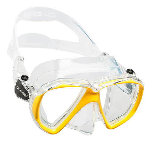 Máscara De Mergulho Cressi Ranger + Anti Fog Sea Gold Cor Transparente/amarelo