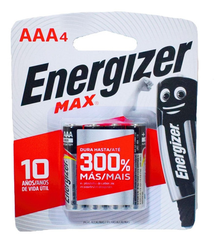 Pilas Aaa Energizer Max Blister Por 4 Pilas E92