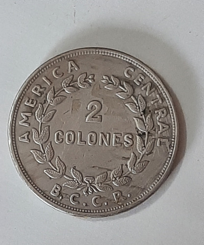 Moneda Coleccion 2 Colones Costa Rica 1961 Grabada Bccr