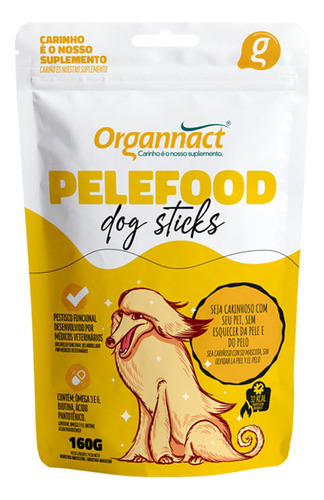 Suplemento Pelefood Dog Sticks 160g Para Pele E Pelagem