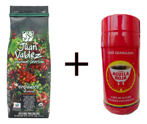 Pack Café Juan Valdez Grano Organico 500gr E Instantáneo 85g