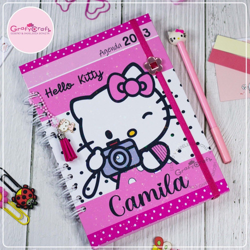 Imagen 1 de 9 de Agenda 2023 Hello Kitty - Vista Semanal - Personalizada