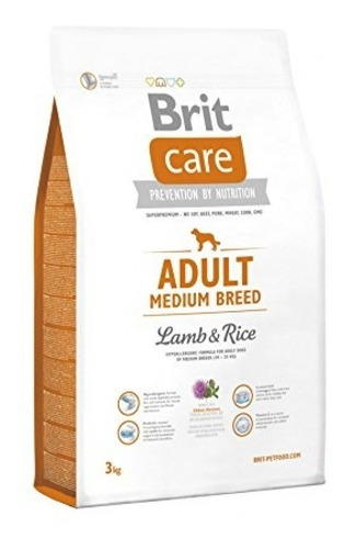 Imagen 1 de 1 de Alimento Brit Brit Care Adult para perro adulto de raza mediana sabor cordero y arroz en bolsa de 3kg